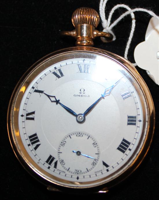 Gold plated Omega pocket watch